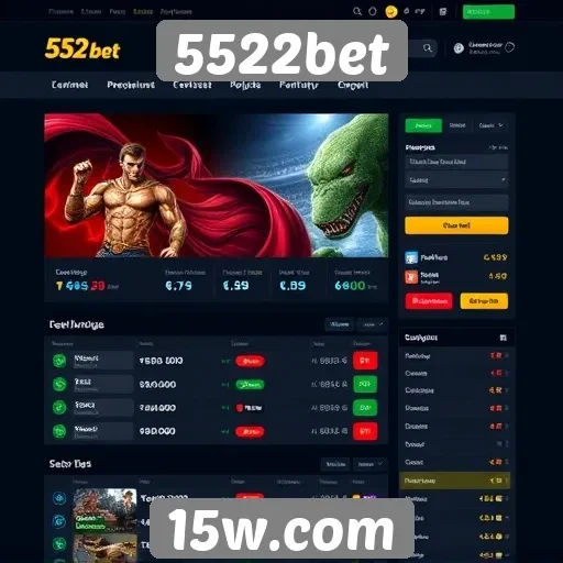 Interface do usuário do site 5522bet